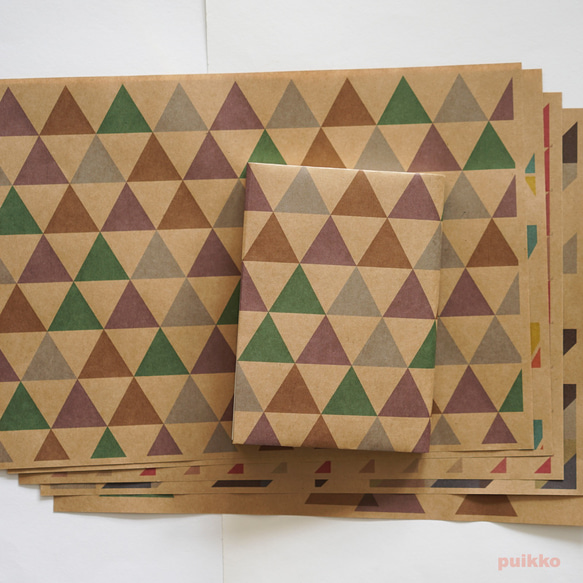 紙書封面三角形設計（彩色）（5 件套） 第1張的照片