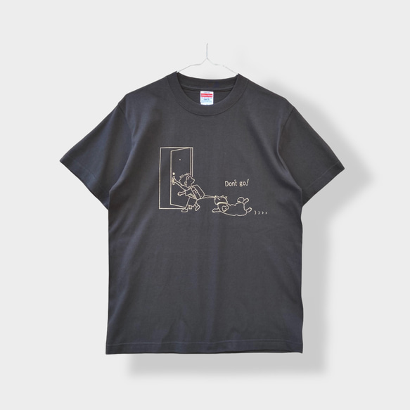 Tシャツ「出かけるとき帰ったとき」スミ色 4枚目の画像