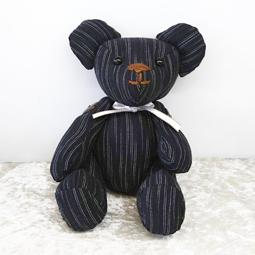 手足が動くテディベア】亀田縞・ぬいぐるみ・置物 その他人形