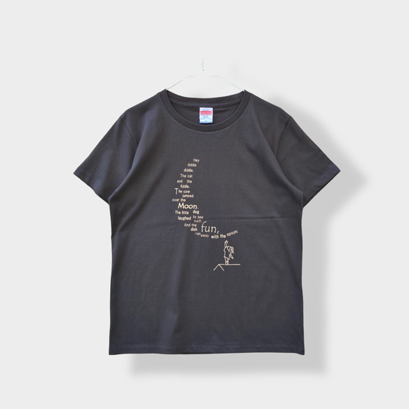 Tシャツ「moon」スミ色 3枚目の画像