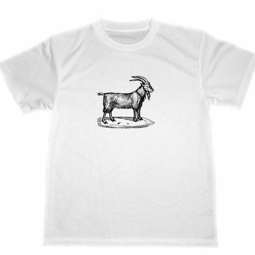 山羊 ドライ Tシャツ ヤギ アニマル グッズ 山羊座 やぎ座 干支 T