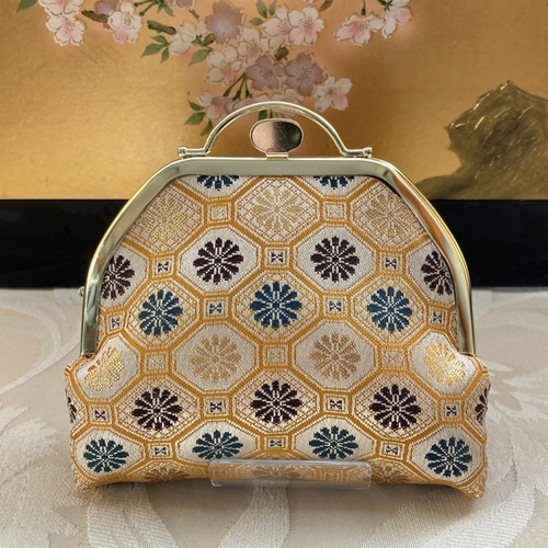 京都西陣織] 菊の吉祥文様の小物入れ がま口 あまてる 通販 15617484