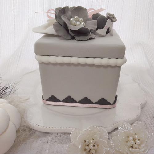 クレイケーキボックス レディーグレー その他インテリア雑貨 Fiori