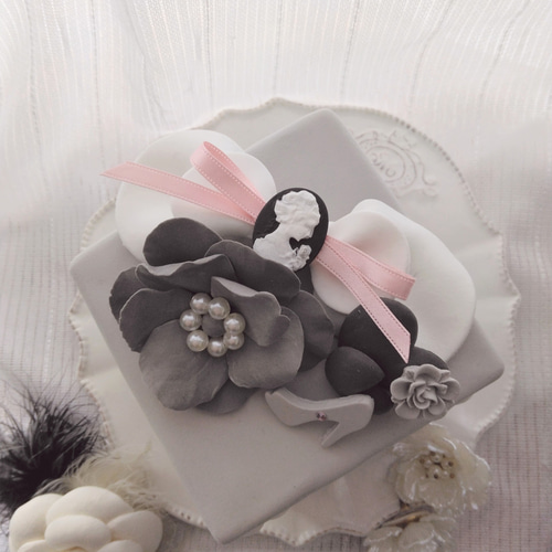 クレイケーキボックス レディーグレー その他インテリア雑貨 Fiori