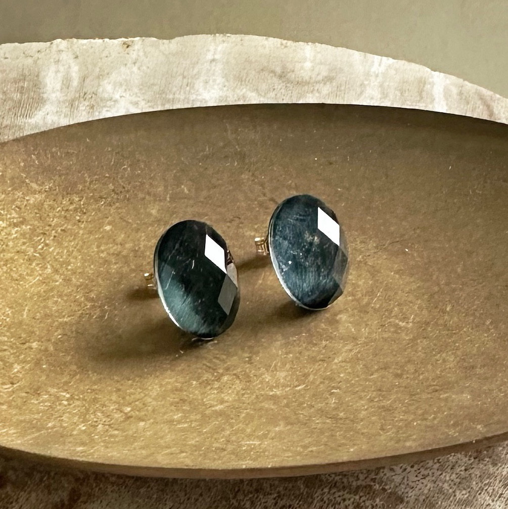 Pierce -Navy- 14KGF ピアス/金具変更可 イヤリング