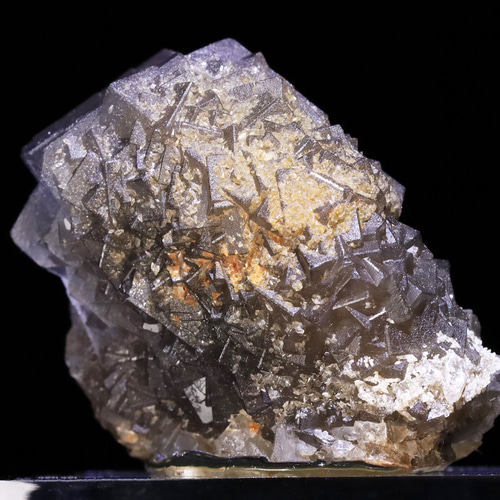 紫と黄色の美しい鉱物 結晶 日本産鉱物・JAPAN ＞ 東北地方 ＞ 黄銅鉱・Chalcopyrite ［三角