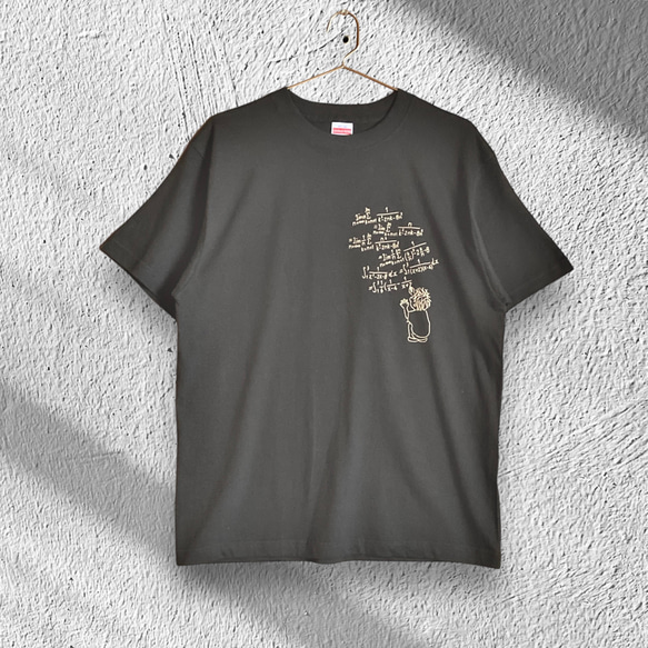 Tシャツ「数学」スミ色 2枚目の画像