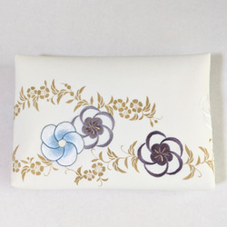 【天然染色日本刺繍】数寄屋袋「季を待つ花」 6枚目の画像
