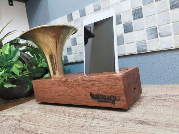 trumpet speaker（トランペット×スマホスピーカー×アップサイクル） 5枚目の画像