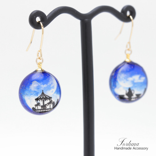 青月(787) ピアス/イヤリング/ノンホールピアス/樹脂ピアス