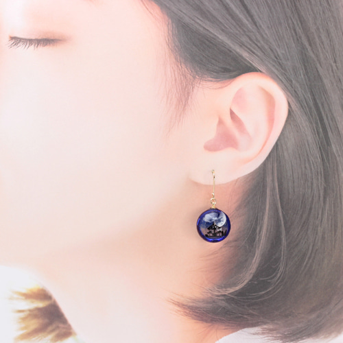 楽天市場】【 日本の石 】 ふくいブルー 3連 ピアス イヤリング