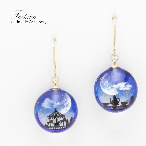 青月(787) ピアス/イヤリング/ノンホールピアス/樹脂ピアス