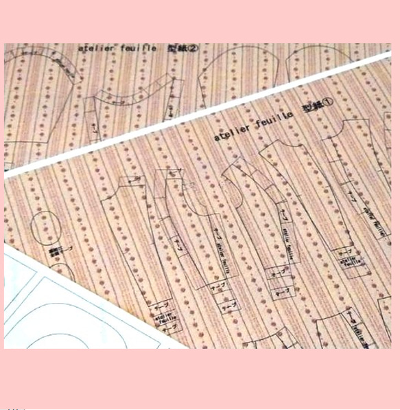 ペーパークラフトキット　1/6サイズ　29㎝ドール用　トルソー　ピンクレース 7枚目の画像
