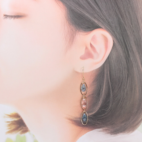 雨雫~5color~(1014) ピアス/イヤリング/ノンホールピアス/樹脂