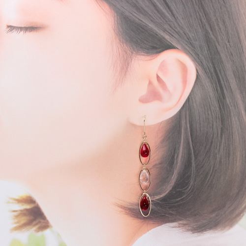雨雫~5color~(1014) ピアス/イヤリング/ノンホールピアス/樹脂