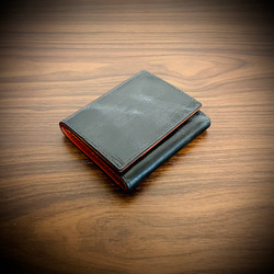 小さいのにしっかり入る イタリアンレザー ミニ財布 ミニマル 財布 コンパクト ウォレット 本革 革財布 2枚目の画像