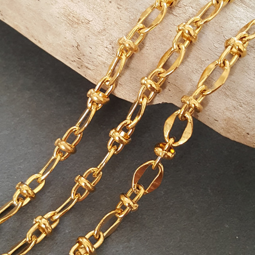 1m] サージカル ステンレス 約4.5mm幅 デザインチェーン 色褪せにくい