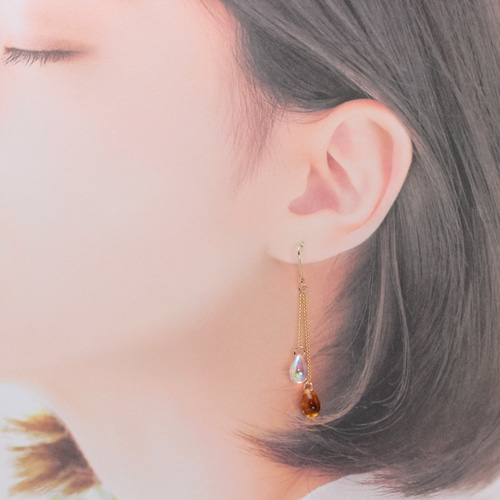雨粒~5color~(1036) ピアス/イヤリング/ノンホールピアス/樹脂ピアス