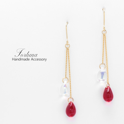 雨粒~5color~(1036) ピアス/イヤリング/ノンホールピアス/樹脂ピアス 
