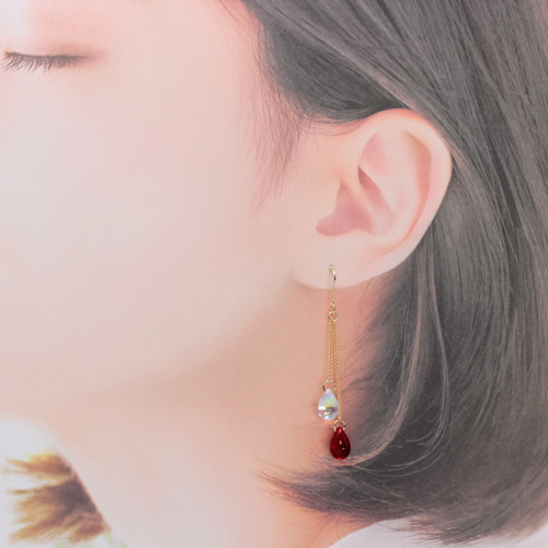 雨粒~5color~(1036) ピアス/イヤリング/ノンホールピアス/樹脂ピアス
