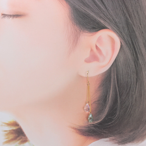 雨粒~5color~(1036) ピアス/イヤリング/ノンホールピアス/樹脂ピアス
