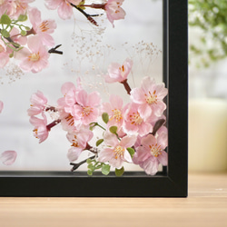 満開の桜　フレームアレンジメント　ブラック 4枚目の画像