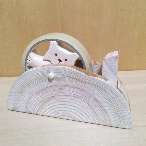 【美品】ヴィンテージ 貫入入り陶器製 猫のテープカッター 工芸品 猫のテープカッター その他雑貨 あしがら丸太細工 通販 15618861