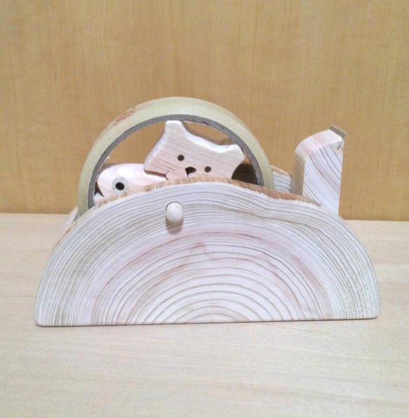 猫のテープカッター その他雑貨 あしがら丸太細工 通販 15618861