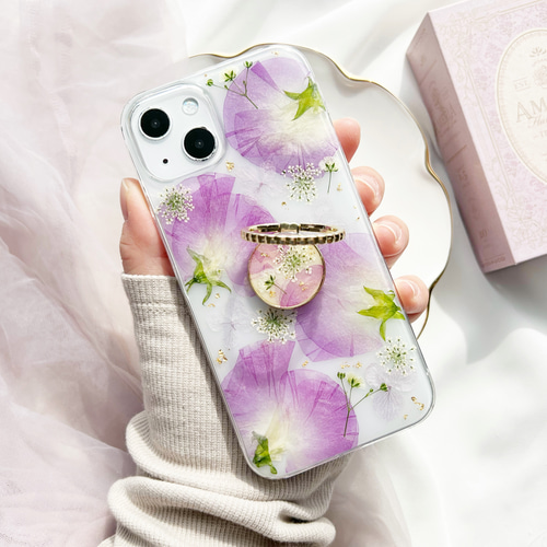 乳白色背景】【リング】スイートピー 【数量限定】春の門出 押し花  