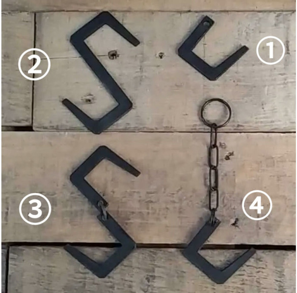 s字フック 鉄製 アイアン ランタンハンガー ランタンフック