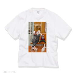 厚みのあるBIGシルエットTシャツ「NERVOUS」/送料無料 2枚目の画像