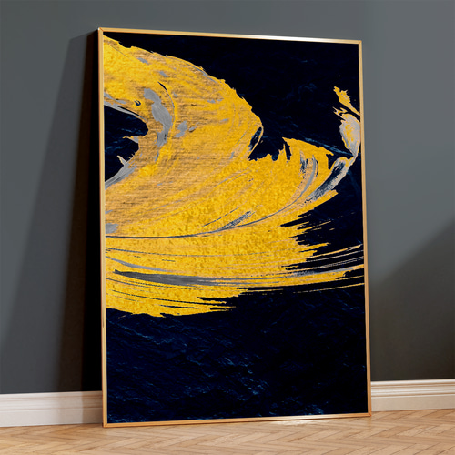 アートポスター モダン抽象画 ゴールド ブラック 北欧インテリア