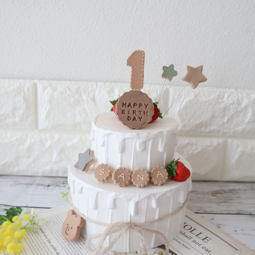 人気商品☆1歳 誕生日 バースデークレイケーキトッパー ケーキトッパー