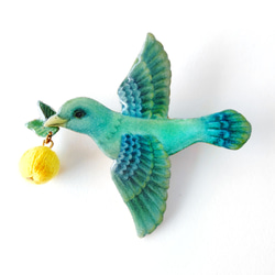 《ブローチ》幸せ運ぶ 青い鳥さん 2枚目の画像