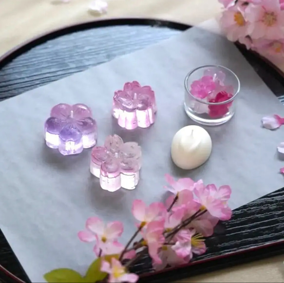 春の桜キャンドル 選べる和菓子セット（４点セット） 8枚目の画像