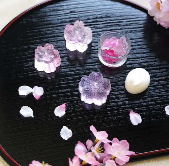 春の桜キャンドル 選べる和菓子セット（４点セット） 10枚目の画像