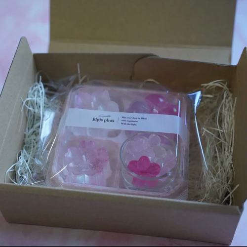 春の桜キャンドル 選べる和菓子セット（4点セット） キャンドル
