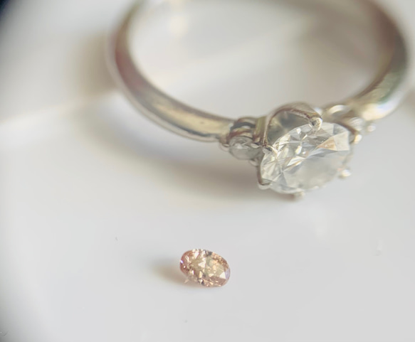 天然　ピンクダイヤモンド　Fancy pinkish brown  ルース　アーガイル産　0.055ct 13枚目の画像