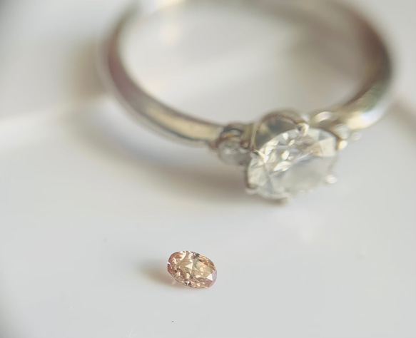 天然　ピンクダイヤモンド　Fancy pinkish brown  ルース　アーガイル産　0.055ct 14枚目の画像