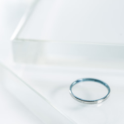チタンリング アドスカイブルー adsukaiburuu 重ね付け 細指輪 Skinny Ring　約size11号 1枚目の画像