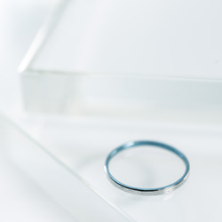 チタンリング アドスカイブルー adsukaiburuu 重ね付け 細指輪 Skinny Ring　約size19号 11枚目の画像