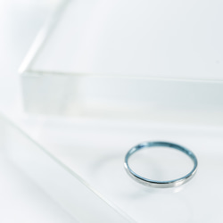 チタンリング アドスカイブルー adsukaiburuu 重ね付け 細指輪 Skinny Ring　約size19号 10枚目の画像