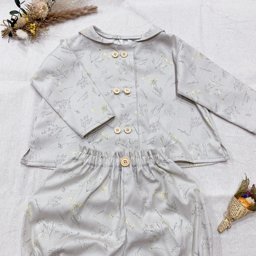 セーラーカラーシャツ＊カボチャパンツセット 子供服 