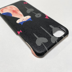 【Xperia/GALAXY/iPhone】ゆる猫柄 ねこ ネコ ニャンコ ブラック スマホケース 4枚目の画像