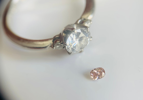 天然　ピンクダイヤモンド　Fancy light brown pink ルース　アーガイル産　0.037ct 13枚目の画像