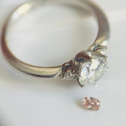 天然　ピンクダイヤモンド　Fancy light brown pink ルース　アーガイル産　0.037ct 14枚目の画像