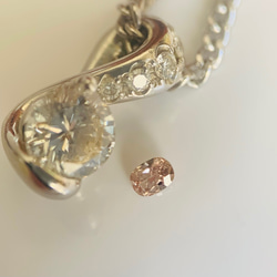 天然　ピンクダイヤモンド　Fancy light brown pink ルース　アーガイル産　0.037ct 12枚目の画像