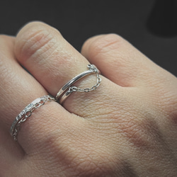 シルバー925 2連チェーンリング / silver925 double chain ring 3枚目の画像