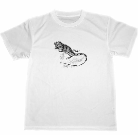 グリーンイグアナ ドライ Tシャツ 爬虫類 イグアナ トカゲ グッズ