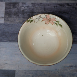 ご飯茶碗　桜　白とピンク・金彩　陶器　京焼・清水焼 4枚目の画像